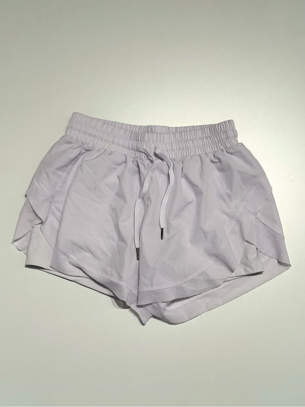 Grey flowy workout shorts